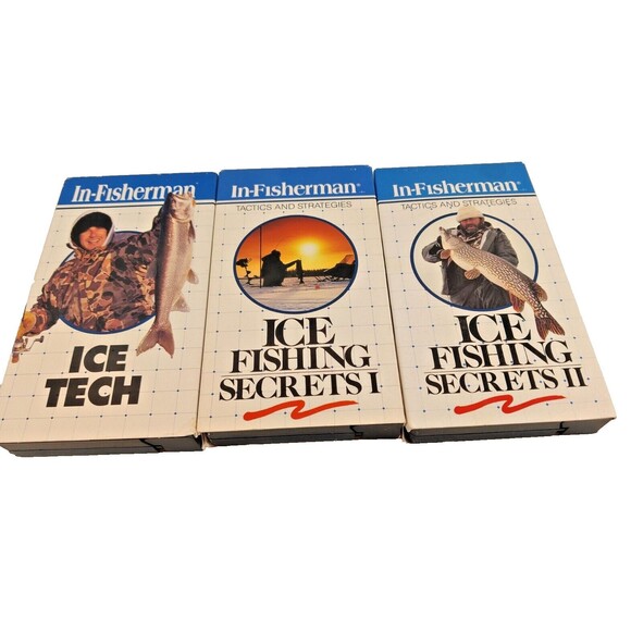 In-Fisherman VHS Lot of 3 Used Tested Classic Ice Fishing Videos - Picture 1 of 10